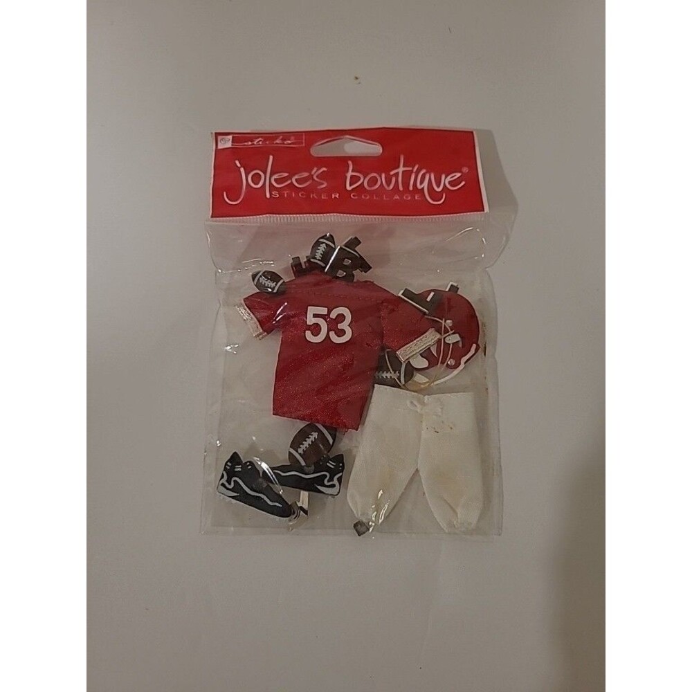 Jolee’s Boutique Red Football Uniform Scrapbooking Stickers • Vintage